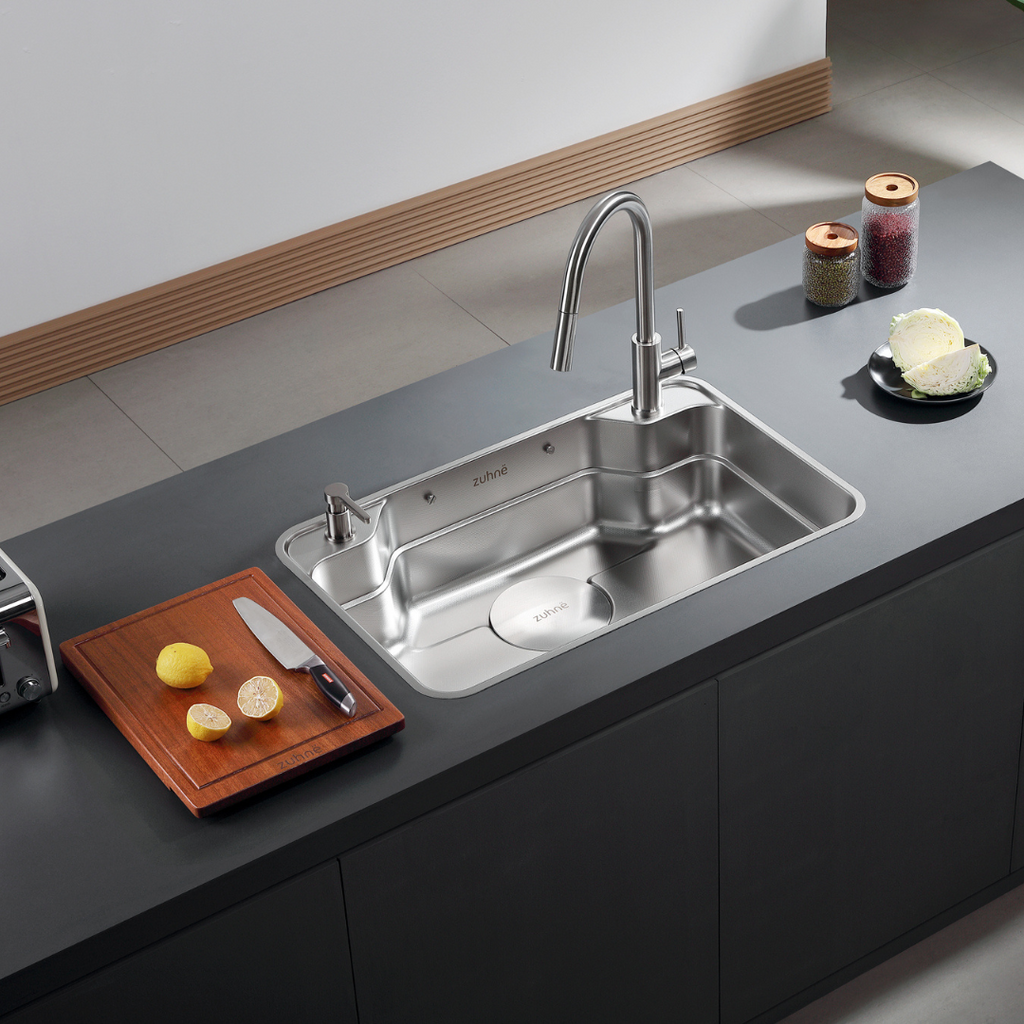 Buy SAKURA 76cm Japan-Style Flush Mount Workstation Kitchen Sink Buy SAKURA 76cm Japan-Style Flush Mount Workstation Kitchen Sink