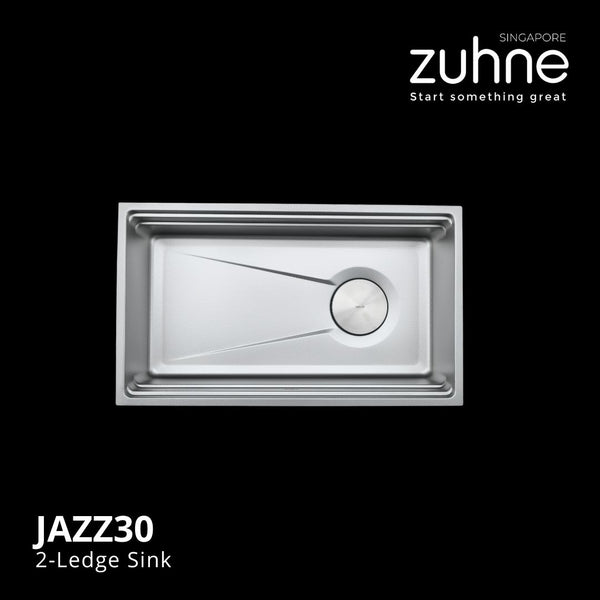 Jazz 2-Ledge Stainless Steel Undermount Workstation Sink with