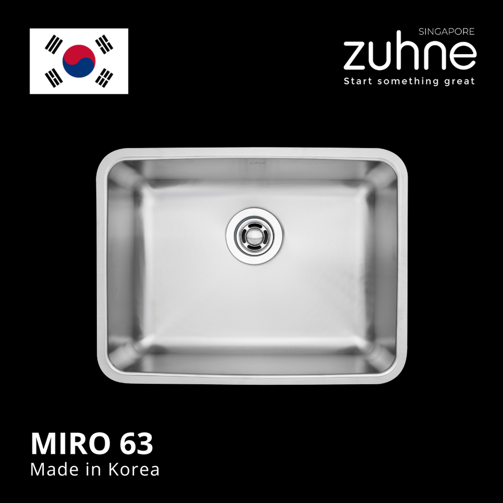 Zuhne Miro 63cm Undermount Kitchen Sink | Made in Korea
