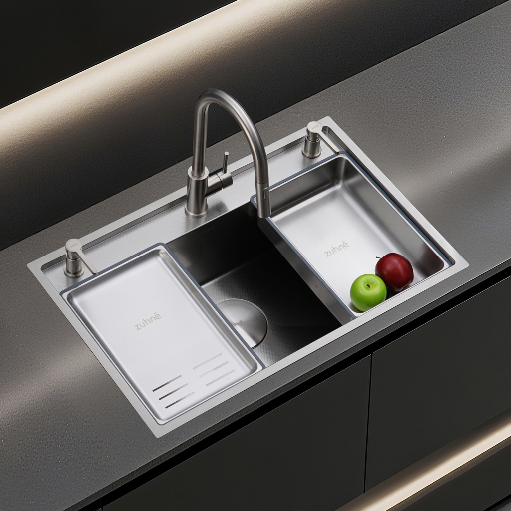 Oslo 60cm Single Bowl 316 Stainless Workstation Sink | Zuhne
