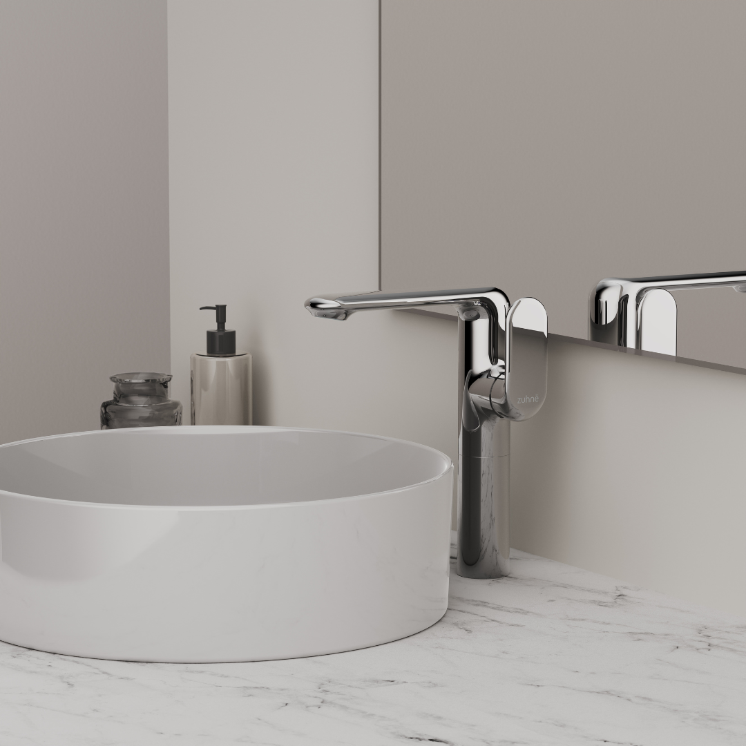 Axis Bath Basin Mixer Faucet — Made in Korea | Side-Handle, LustraChro