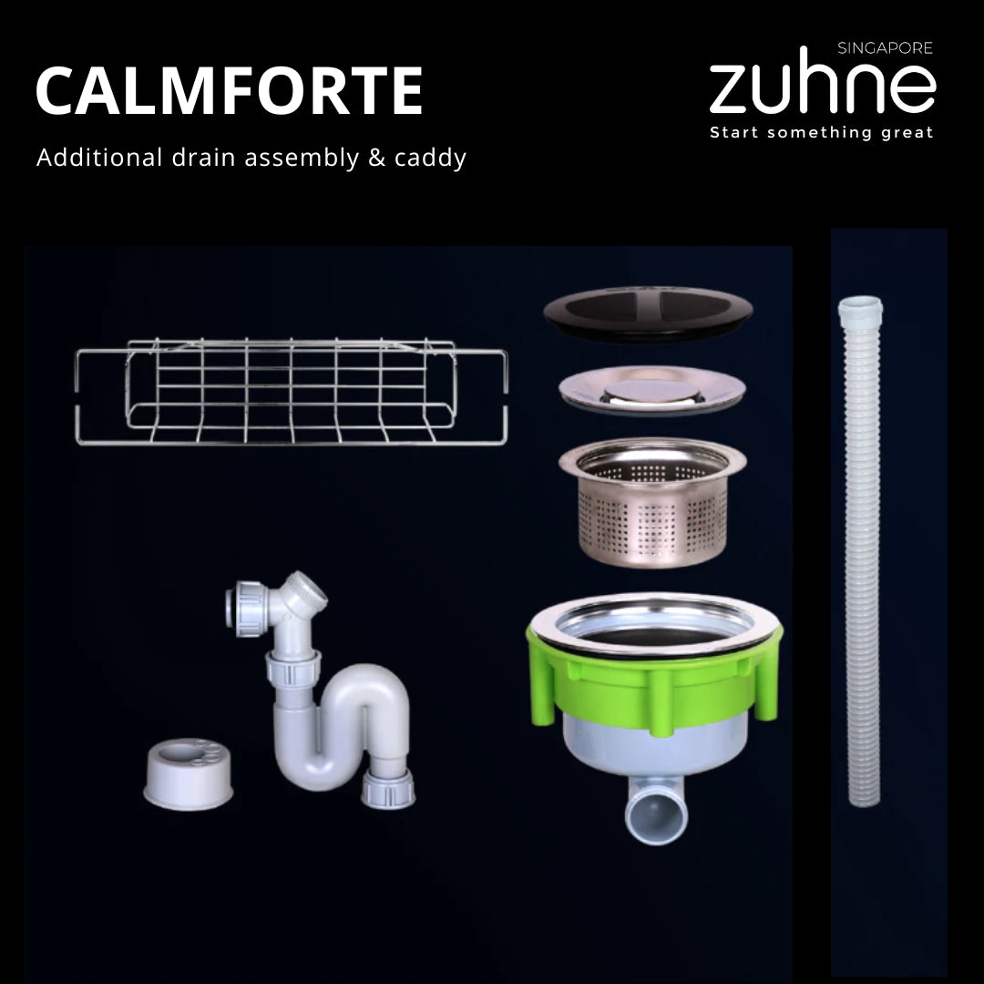 Buy CalmForte 63cm Stainless Steel Sink | Anti-Scratch, Quiet
