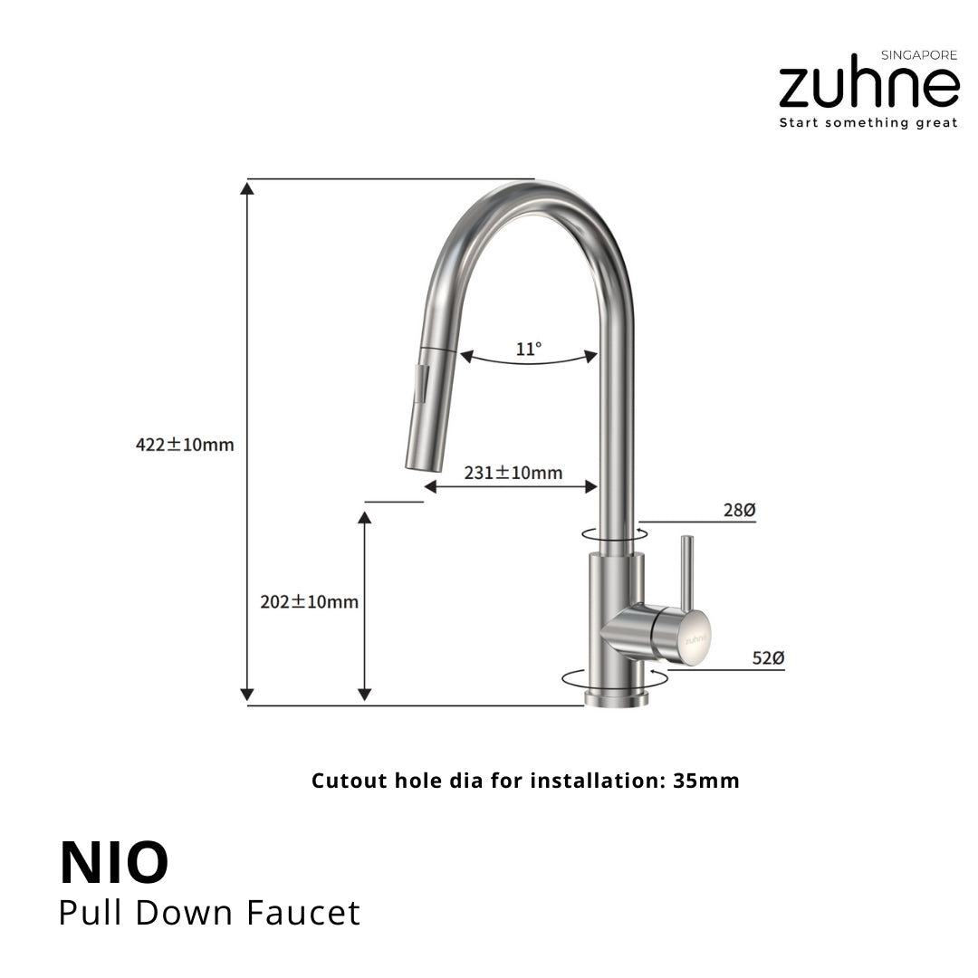 Bundle Deal: Zuhne Jazz Workstation Sink + Nio Faucet + Qube