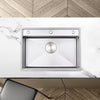 Top view of the Oslo Honeycomb Natural sink showing three tap holes and the centre drain