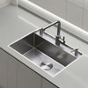 Oslo Honeycomb Natural sink bowl seen at an angle with the faucet on the deck