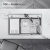 Oslo Honeycomb Natural sink installed as a topmount or flush mount in a marble countertop