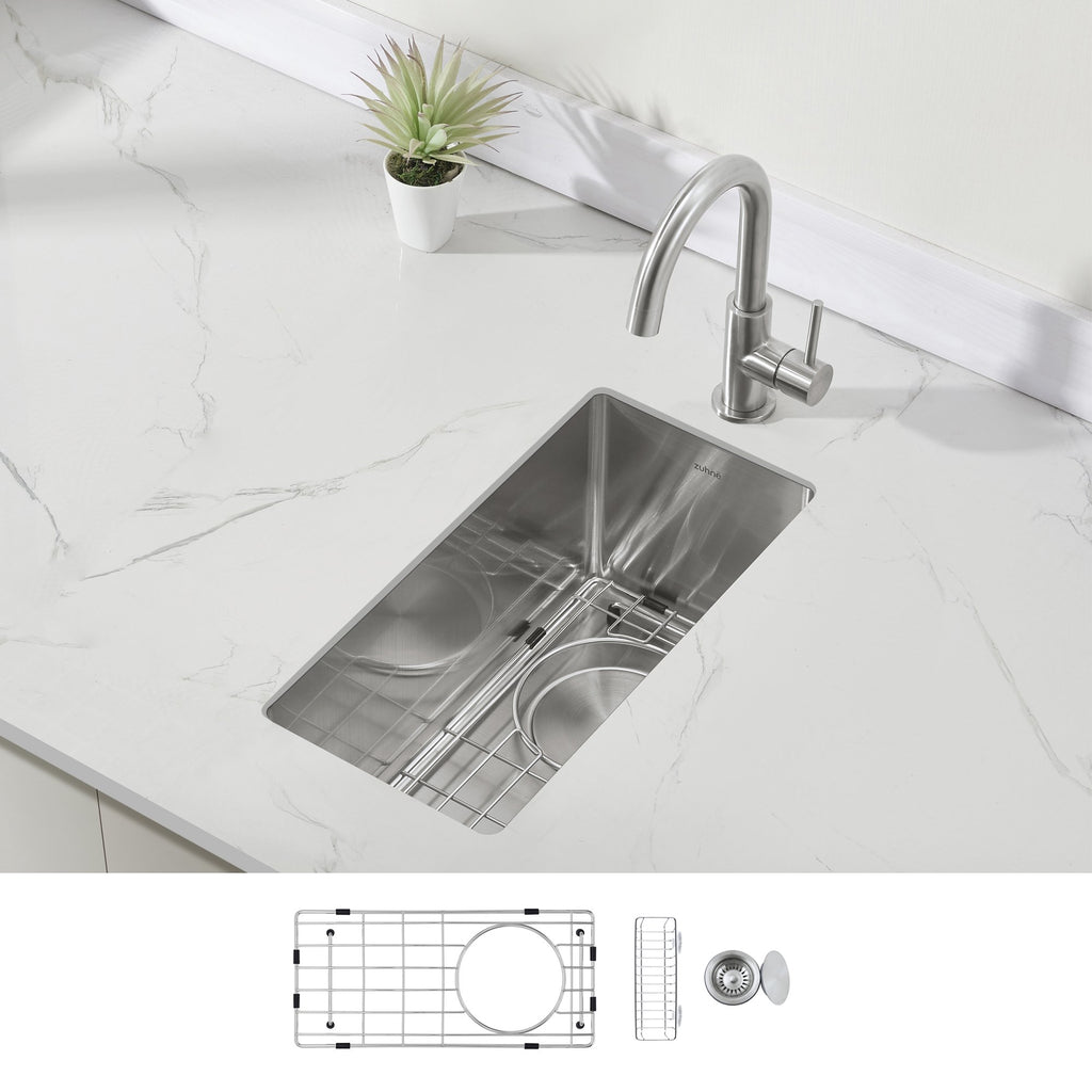 Kitchen Sink Protector Mat Pad Set, 3 Piece Combo Set Includes -2 Sink Mats  - 1 Sink Saddle - 3 Drain Stopper