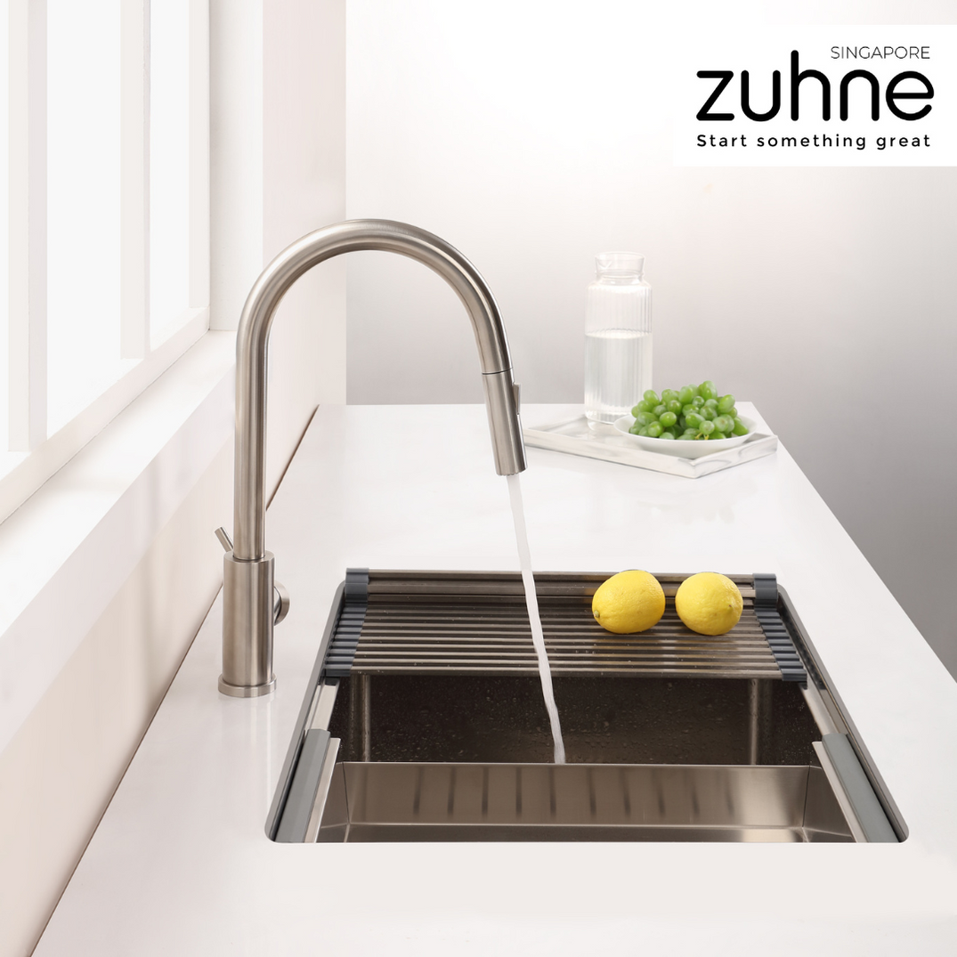 Neste 62cm Workstation Kitchen Sink with Accessories– ZuhneSG